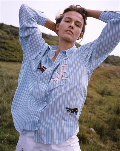 Sissel Edelbo - Pil Skjorte - Green Strips